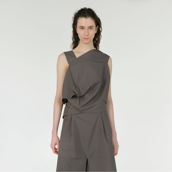 Issey Miyake Tops - Issey Miyake 1325 line Fractal Solid Woven Top